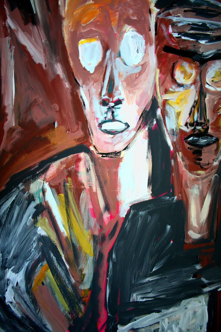 Original Abstract Expressionism Portrait Painting by Patrik Šíma