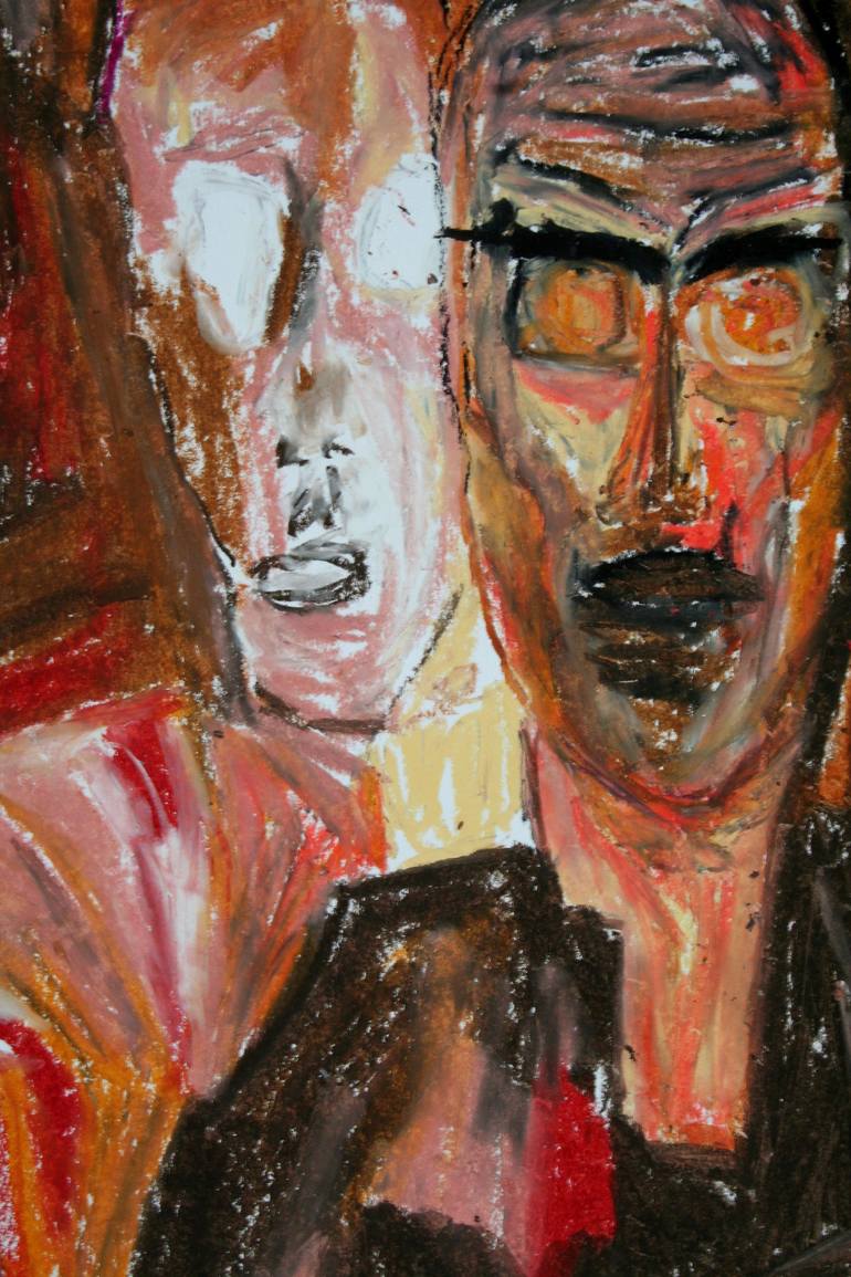 Original Abstract Expressionism People Drawing by Patrik Šíma