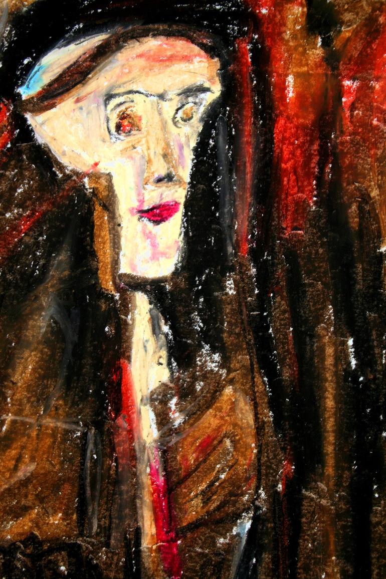 Original Abstract Expressionism People Drawing by Patrik Šíma