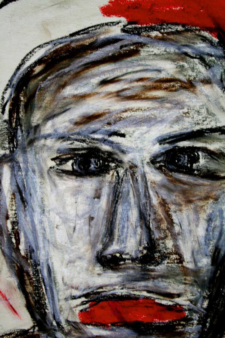 Original Abstract Expressionism Portrait Drawing by Patrik Šíma