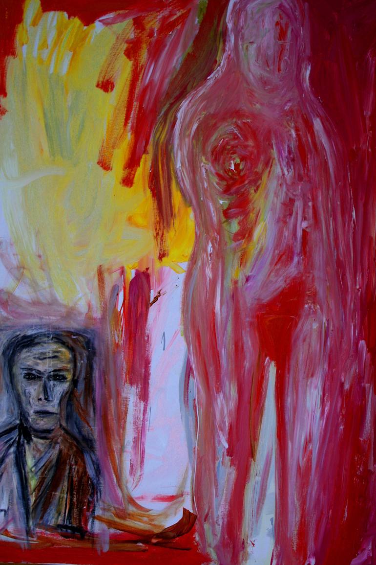 Original Abstract Expressionism People Painting by Patrik Šíma
