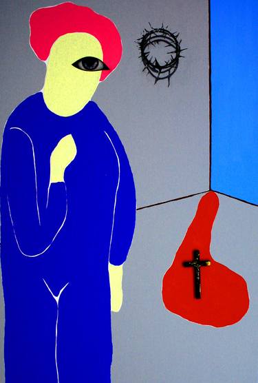 Original Abstract Expressionism Religion Paintings by Patrik Šíma