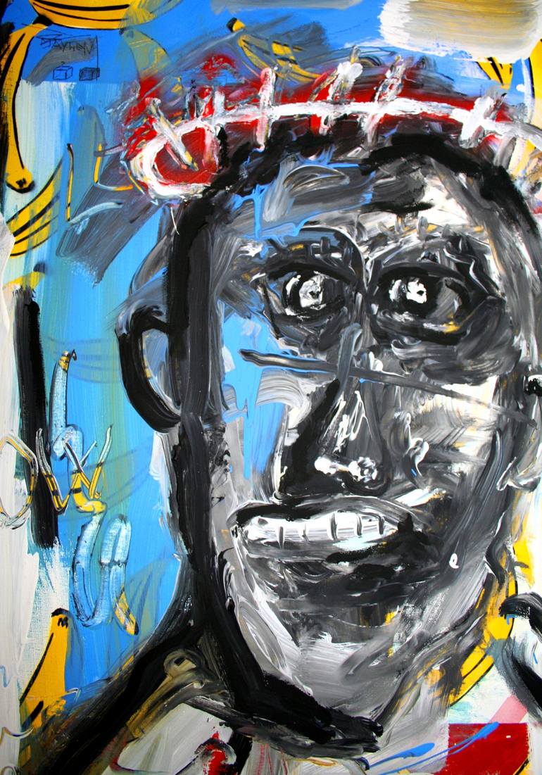 Original Expressionism Portrait Painting by Patrik Šíma