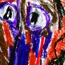 Šíma, in Face (ancient), was less concerned with producing aesthetically pleasing composition as he was with creating powerful reactions to his work through the use of contrast, clashing colors, flat shapes, and dynamic strokes.

Oil pastels on a good quality (Canson) 200 g/m2
