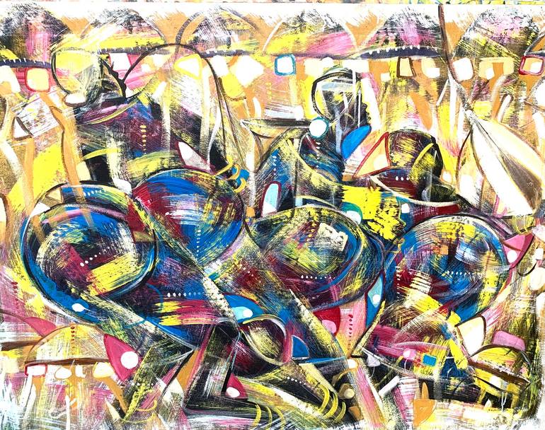 Mapuka dance Painting by Henry Appiah | Saatchi Art