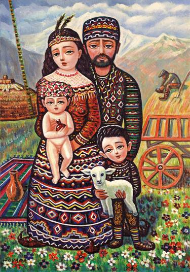 Print of Rural life Paintings by Sevada Grigoryan