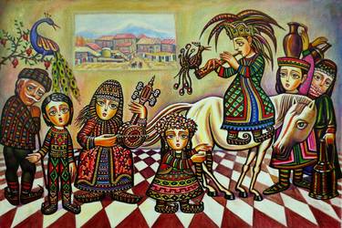 Print of Fine Art People Paintings by Sevada Grigoryan