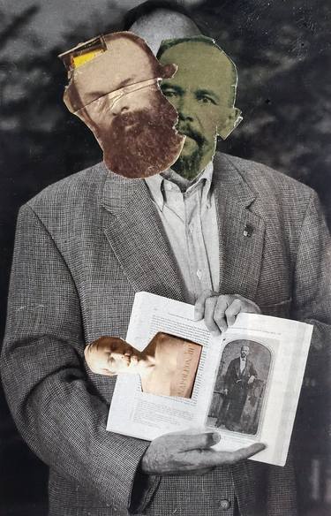 Original Dada Education Collage by Shelton Walsmith