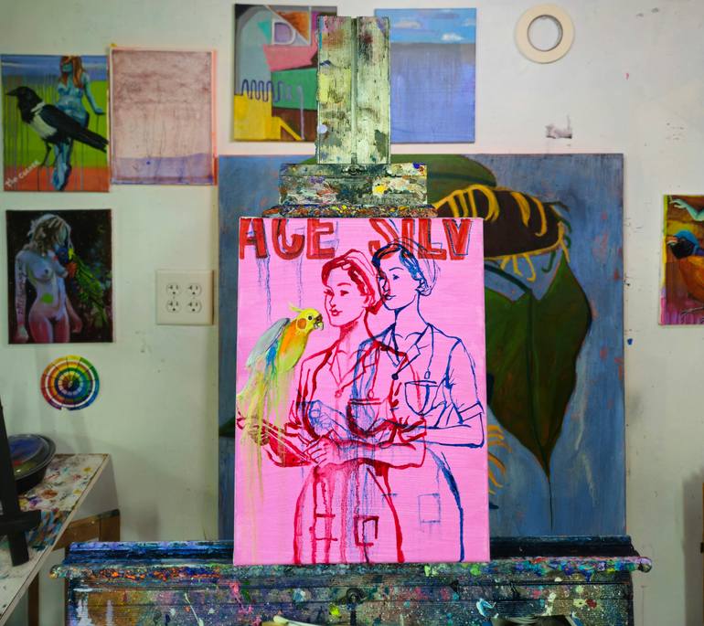 Original Figurative Erotic Painting by Shelton Walsmith