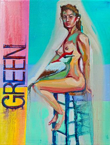 Original Conceptual Nude Painting by Shelton Walsmith