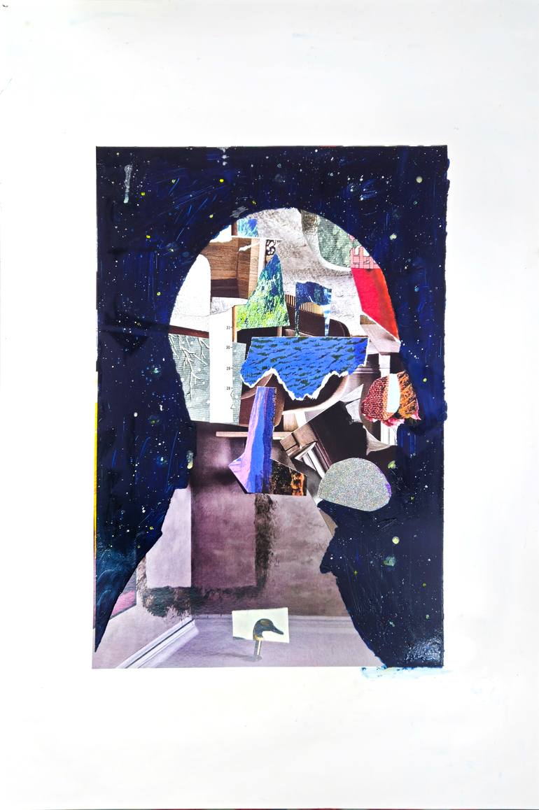 Original Surrealism Men Collage by Shelton Walsmith
