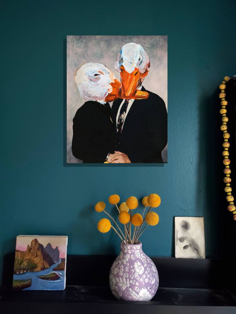 Original Dada Animal Painting by Shelton Walsmith