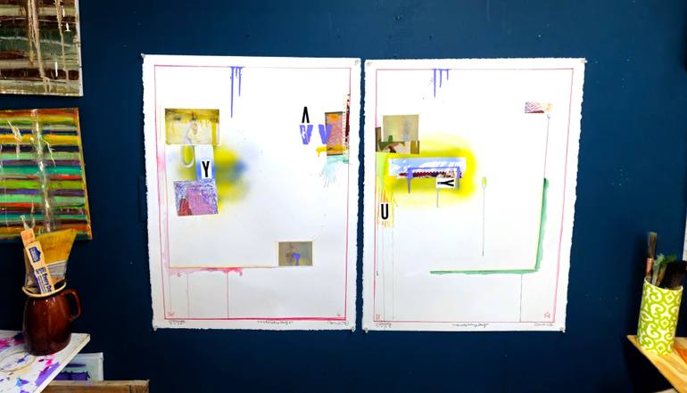 Original Abstract Collage by Shelton Walsmith