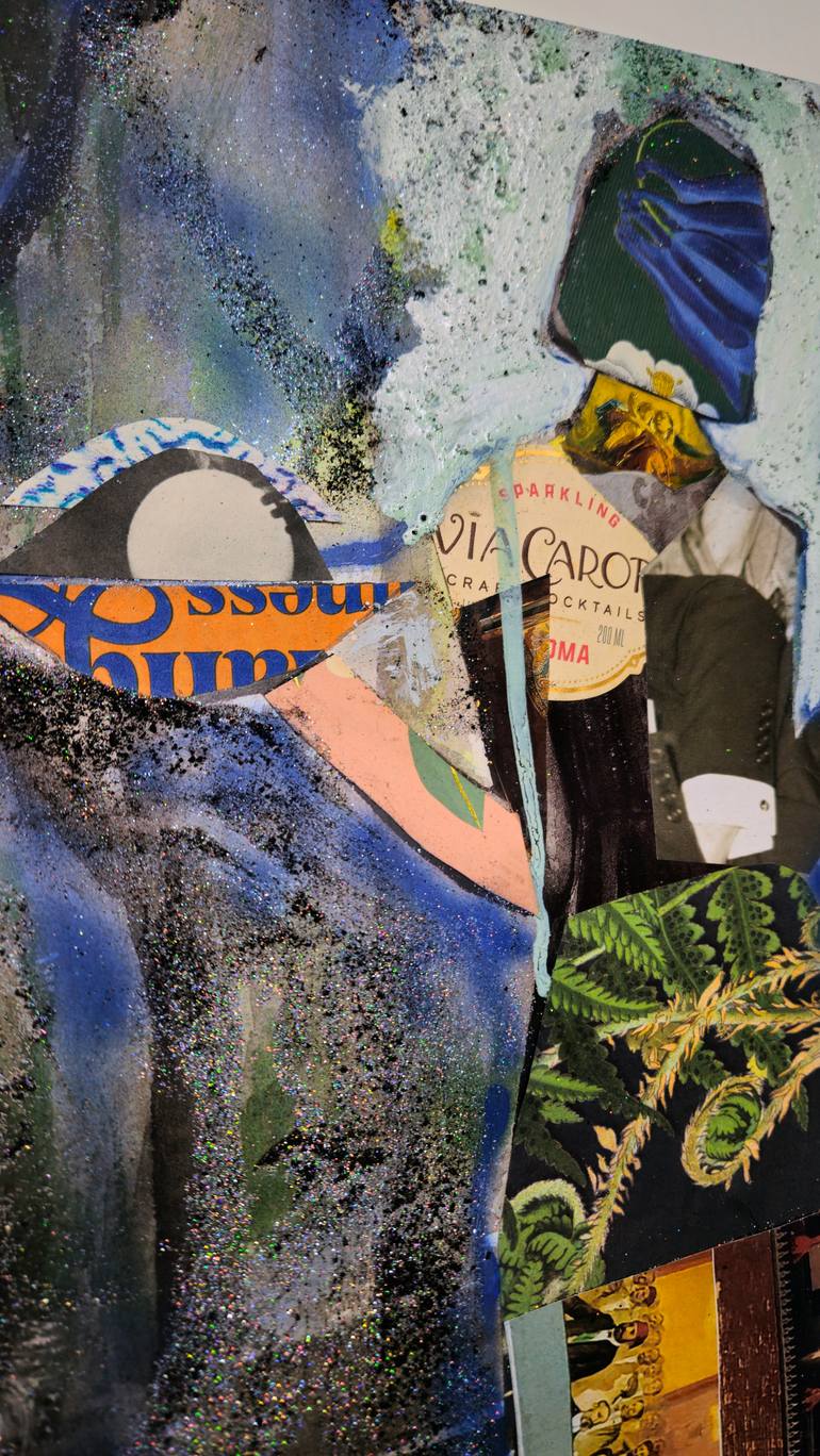 Original Dada Politics Collage by Shelton Walsmith