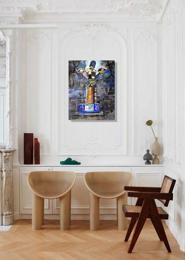 Original Dada Politics Collage by Shelton Walsmith