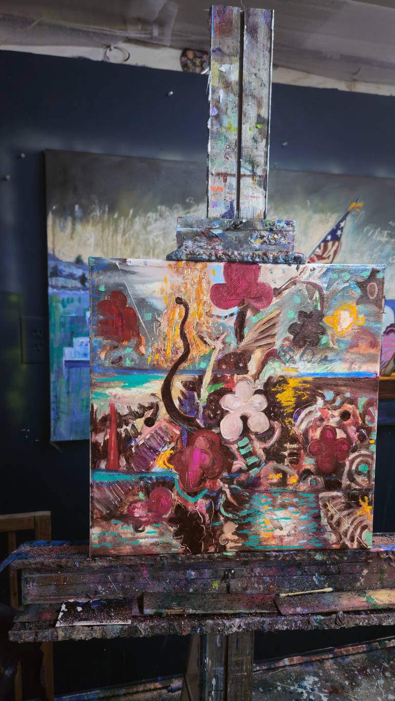 Original Painterly Abstraction Fantasy Painting by Shelton Walsmith