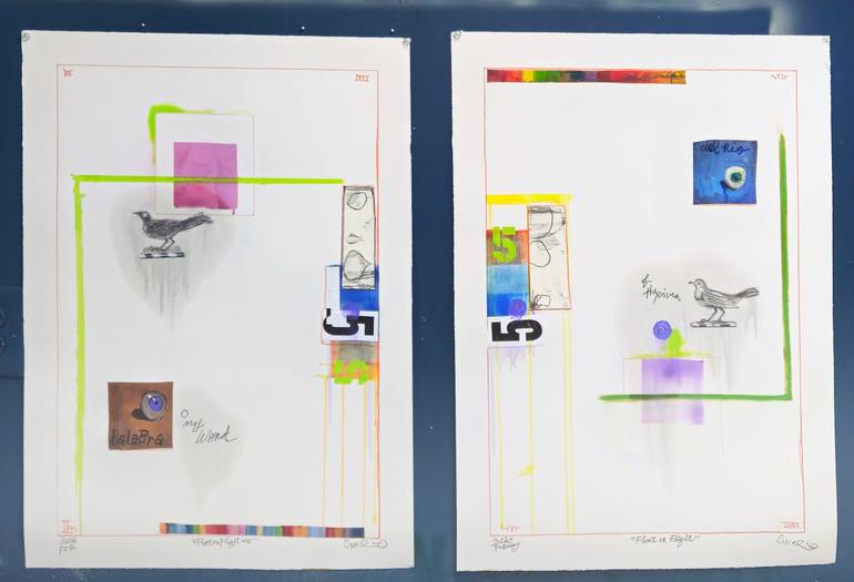 Original Dada Abstract Collage by Shelton Walsmith
