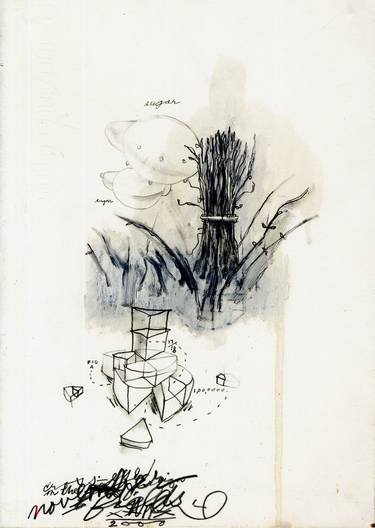 Original Abstract Botanic Drawings by Shelton Walsmith