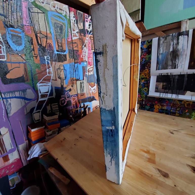 Original Abstract Beach Painting by Shelton Walsmith