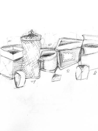 Original Still Life Drawings by Shelton Walsmith