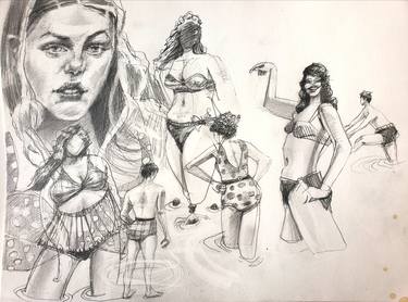 Print of Figurative Beach Drawings by Shelton Walsmith