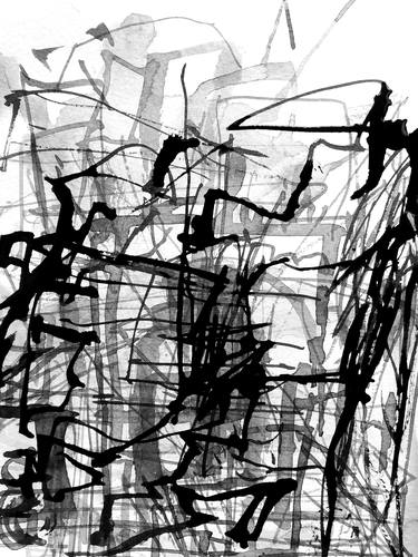 Original Expressionism Abstract Drawings by Shelton Walsmith