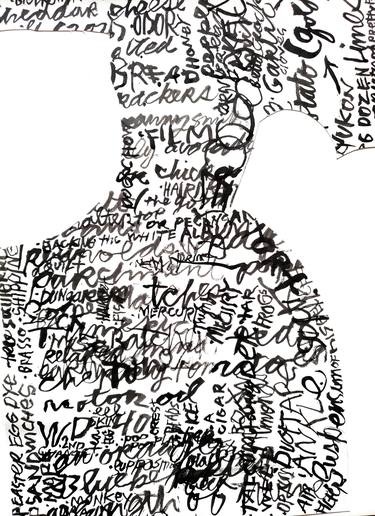 Original Dada Language Collage by Shelton Walsmith