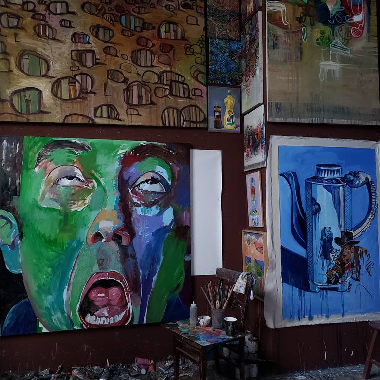 Original Expressionism People Painting by Shelton Walsmith