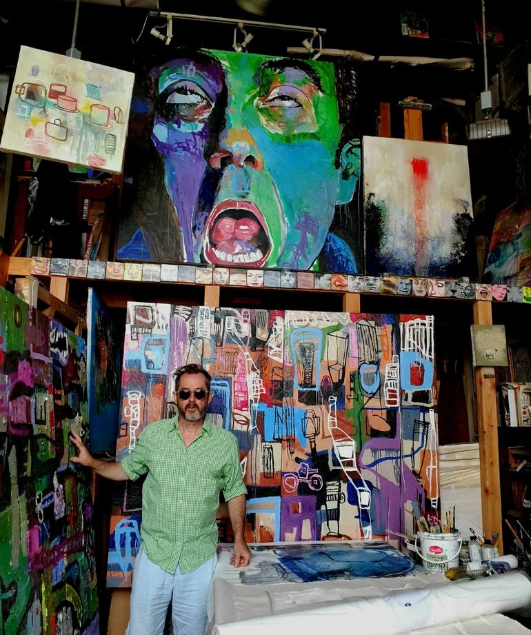 Original Expressionism People Painting by Shelton Walsmith