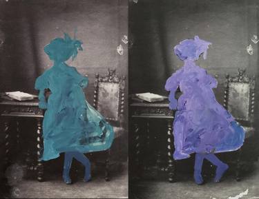 Original Dada Women Collage by Shelton Walsmith