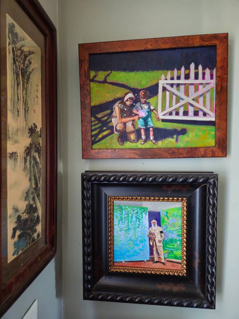 Original Conceptual Pop Culture/Celebrity Painting by Shelton Walsmith