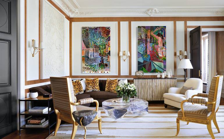 Original Cubism Women Painting by Shelton Walsmith