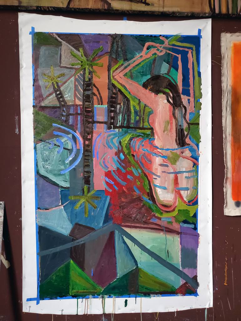 Original Cubism Women Painting by Shelton Walsmith