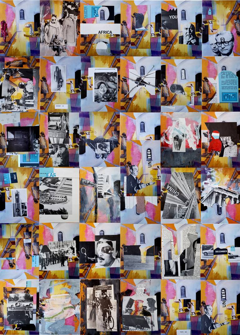Original Dada Culture Collage by Shelton Walsmith