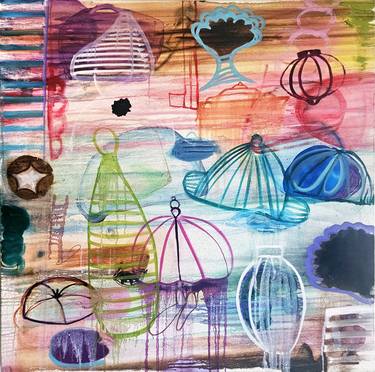 Original Abstract Science Paintings by Shelton Walsmith