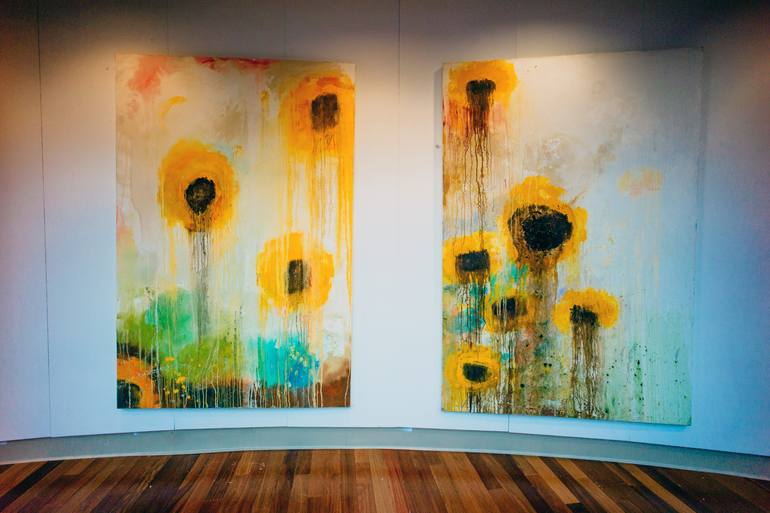 Original Abstract Botanic Painting by Shelton Walsmith