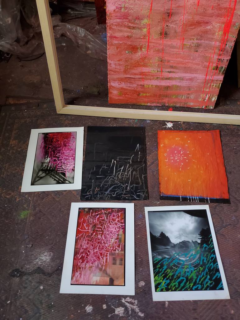 Original Abstract Architecture Painting by Shelton Walsmith