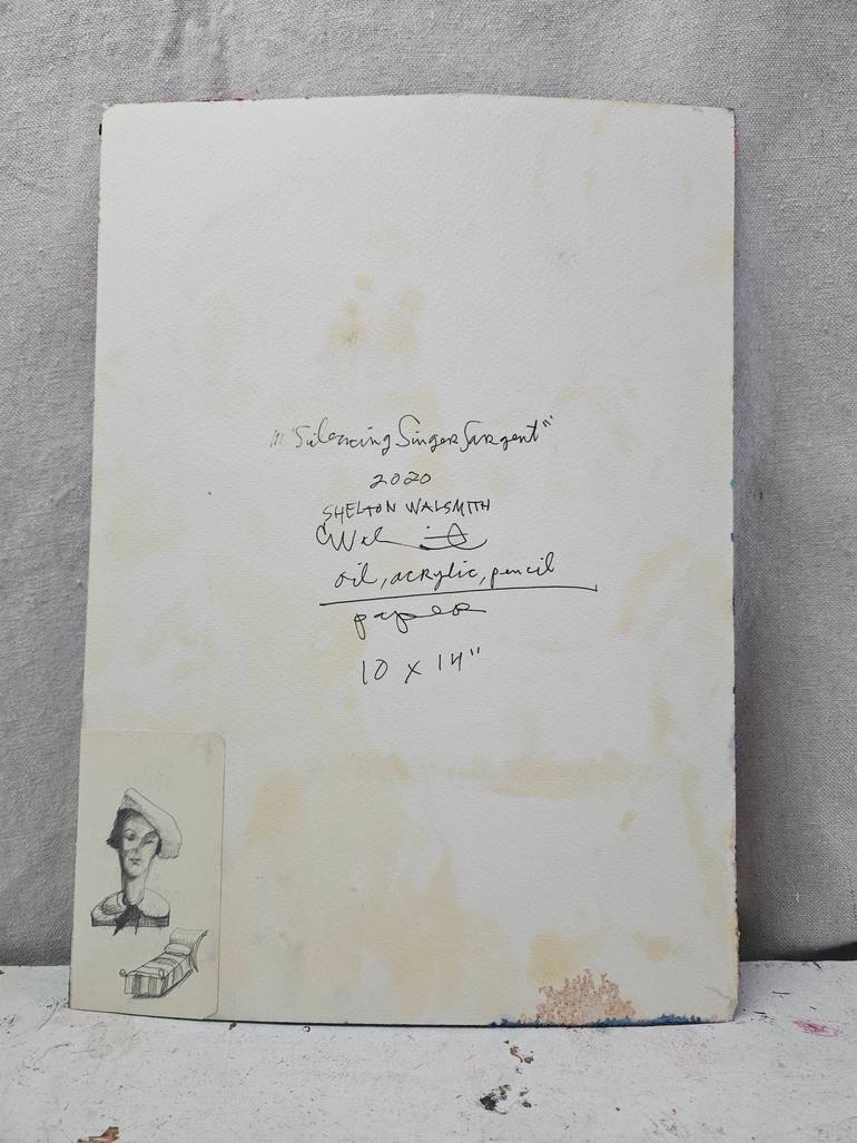 Original Surrealism Men Drawing by Shelton Walsmith