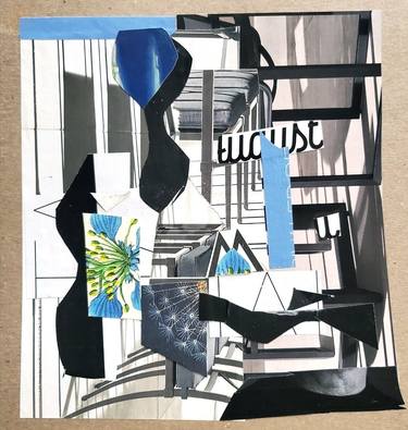 Original Abstract Architecture Collage by Shelton Walsmith