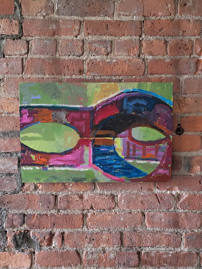 Original fauvism Architecture Painting by Shelton Walsmith