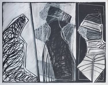 Original Expressionism Abstract Drawings by Shelton Walsmith