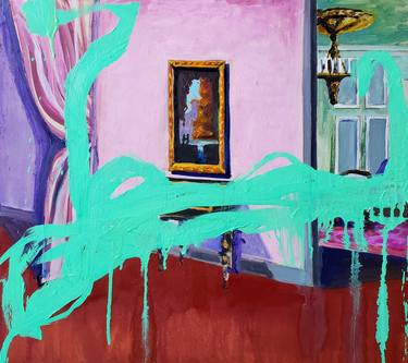 Original Expressionism Interiors Paintings by Shelton Walsmith