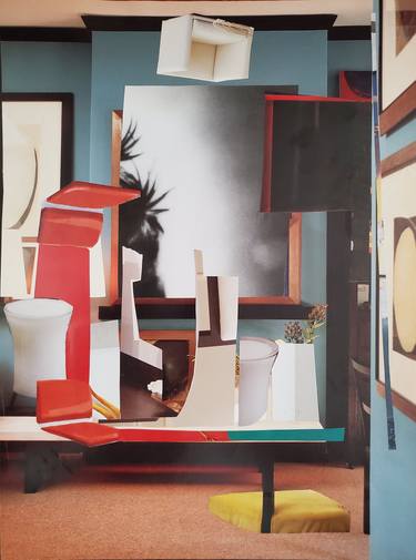 Original Cubism Interiors Collage by Shelton Walsmith