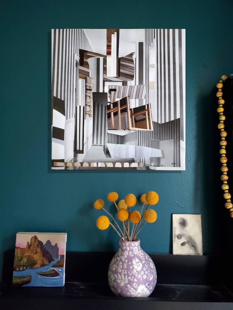 Original Cubism Interiors Collage by Shelton Walsmith