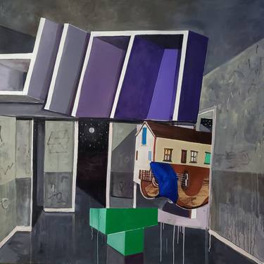 Original Cubism Architecture Paintings by Shelton Walsmith