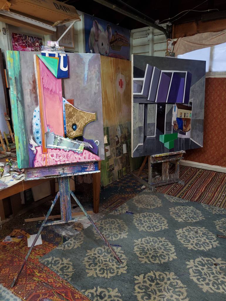 Original Cubism Abstract Painting by Shelton Walsmith