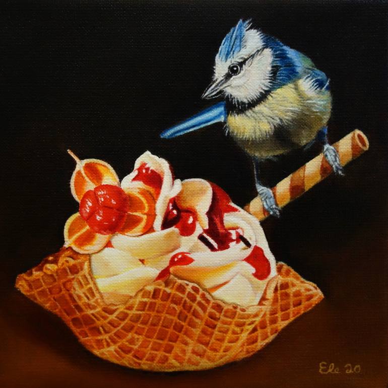 Original Surrealism Still Life Painting by Gabriele Esau