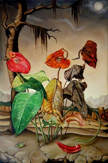 Original Figurative Botanic Paintings by Gabriele Esau