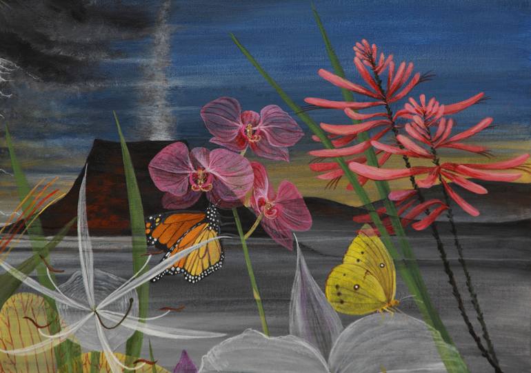 Original Conceptual Botanic Painting by Trena McNabb
