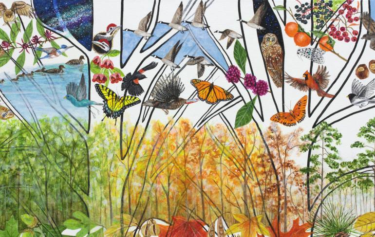 Original Conceptual Nature Painting by Trena Mcnabb